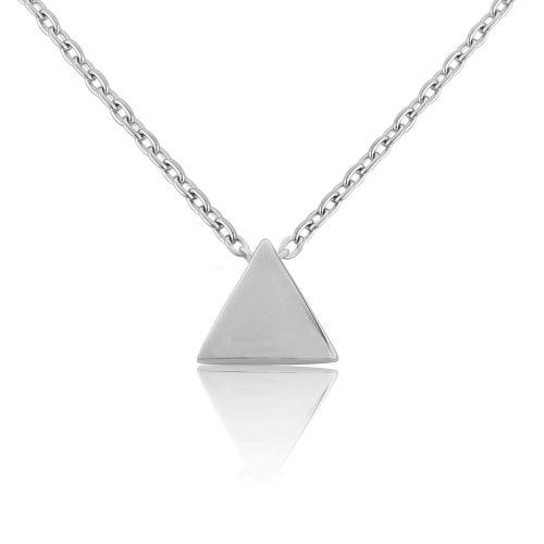 Mark Milton - 9ct. White Gold Triangle Slider Pendant, Size 44cm - 2W24W-18