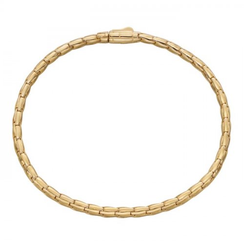 Gecko - Yellow Gold 9ct Snake Effect Bracelet GB509