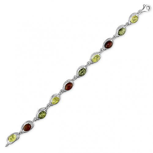 Guest and Philips - Amber Set, Sterling Silver - Mixed Looped Ovals Bracelet R9670-M