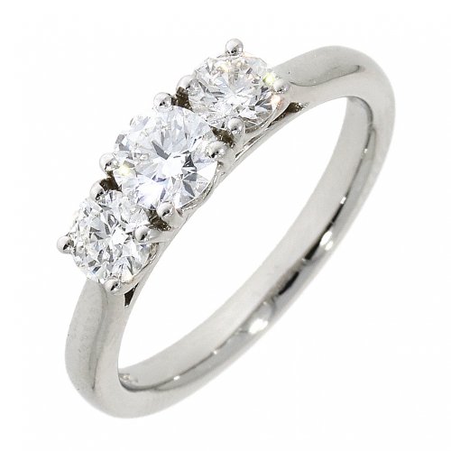 Guest and Philips - Diamond 0.47ct D 0.53ct Set, Platinum - 3 Stone Ring 12743C25