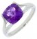 Guest and Philips - Amethyst Set, White Gold - 9ct Cush Ring 09RIGH86266