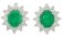 Guest and Philips - Emerald Set, Yellow Gold - 18ct 33pt 24st Diamond Cluster Earrings 18EASG86142