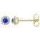 Guest and Philips - 9ct, Sapphire and Diamond Set, Yellow Gold - Stud Earrings 84804