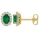 Guest and Philips - 18CT, Diamond 24pt and Emerald Set, Yellow Gold - Stud Earrings 18EASG87823