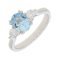 Guest and Philips - Aquamarine Set, Platinum - D36pt 2st HI SI Aqu 1st Ring PLRIDG86708