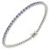 Guest and Philips - Diamond Set, White Gold - 9ct 10pt 3st Dia & 58st Ceylon Sapp Line Bracelet 09BRDG87179