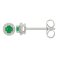 Guest and Philips - Emerald Set, White Gold - 9ct D7pt24st E 2st Stud Earrings 09EASG84801