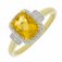 Guest and Philips - Diamond Set, Yellow Gold - White Gold - 9ct 3pt 8st D & 1st Cit Cush Cluster Ring, Size 9x7mm 09RIDG87908