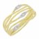 Guest and Philips - Diamond Set, Yellow Gold - White Gold - 9ct 10pt 9st D 3 Elipse 7 Row Wave Ring 09RIDI81876