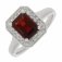 Guest and Philips - Garnet Set, Platinum - D 20pt 20st G Rect 8x6mm PLRIDG89381