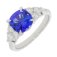 Guest and Philips - Tanzanite Set, Platinum - D 50pt 6st Tan Cushion Ring PLRIDG87345