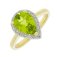 Guest and Philips - Peridot Set, Yellow Gold - White Gold - 9ct D12pt 18st Ring 09RIDG86535