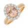 Guest and Philips - D 50pt 14st Morg Set, Rose Gold - White Gold - 9ct Ring, Size 9x7 18RIDG86978