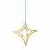 Georg Jensen - Four Point Star, Yellow Gold Plated - Holiday Ornament, Size H: 68 mm / W: 40 mm / D: 20 mm 10019942