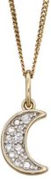 Gecko - Diamond Set, Yellow Gold - MOON PENDANT GP2187