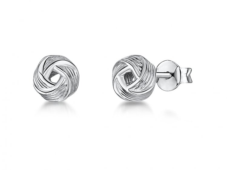 Silver hot sale knot earrings