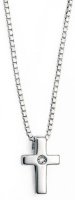 Gecko - Diamond Set, Sterling Silver - CROSS NECKLACE P800