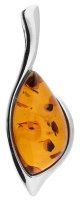 Guest and Philips - Amber Set, Sterling Silver - Abstract Elipse Pendant H5905-S