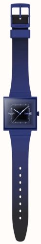 Swatch - Squarley Blacklight, Plastic/Silicone Quartz Watch SO34N700