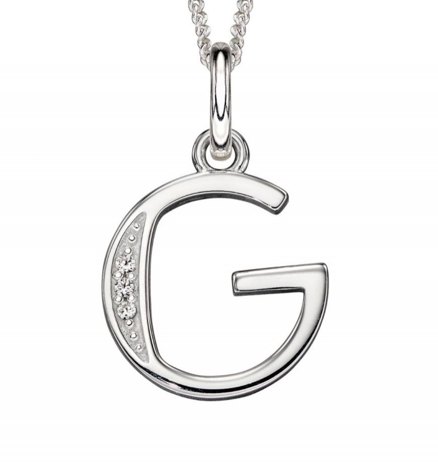 Gecko - Sterling Silver Letter G Pendant P4729C | Guest and Philips