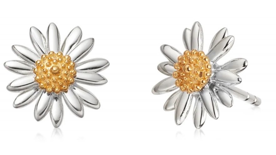 Daisy - Bellis Daisy, Sterling Silver Stud Earrings E2005 | Guest and ...