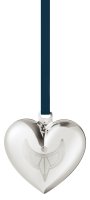 Georg Jensen - Heart, Rhodium Plated CC2024 Ornament 10020407