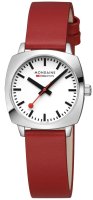 Mondaine - Petite Cushion Square, Stainless Steel - Faux Leather - Analogue Watch, Size 31mm MSL31110LCV