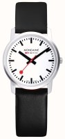Mondaine - Simply Elegant, Stainless Steel - Faux Leather - Quartz Watch, Size 40mm A6383035011SBO