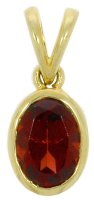 Guest and Philips - Garnet Set, Yellow Gold - 9ct Oval Pendant 09CIGH85327